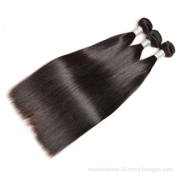 100% 10A Woman Hair Extension Mink Cuticle Aligned Raw Brazilian Virgin Straight Human hair Bundles with Frontal Closure